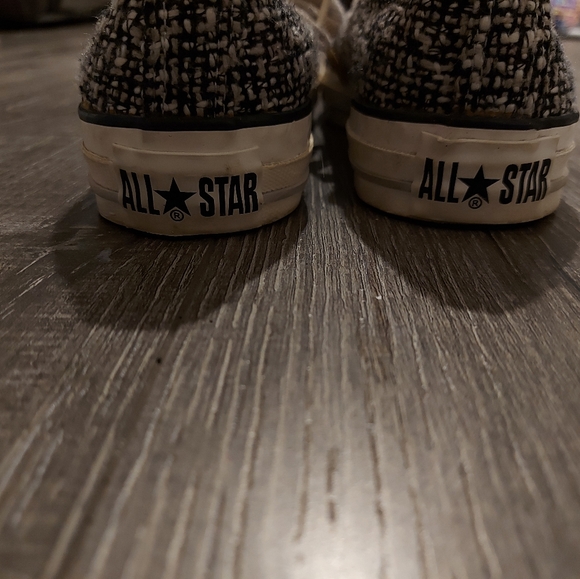 Converse sneakers, tweed, size 6.5, lightly worn - Picture 2 of 4